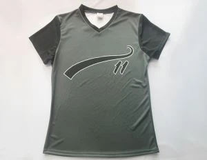Heren gesublimeerde v-hals grijze softbal T-shirts
