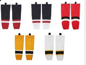 Mode mooie gele en zwarte kleuren hockey jerseys sokken